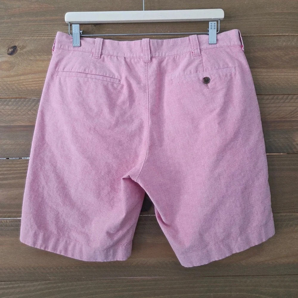 J. Crew Men's Pink Chino Shorts Size 33‎ Flat Front Cotton